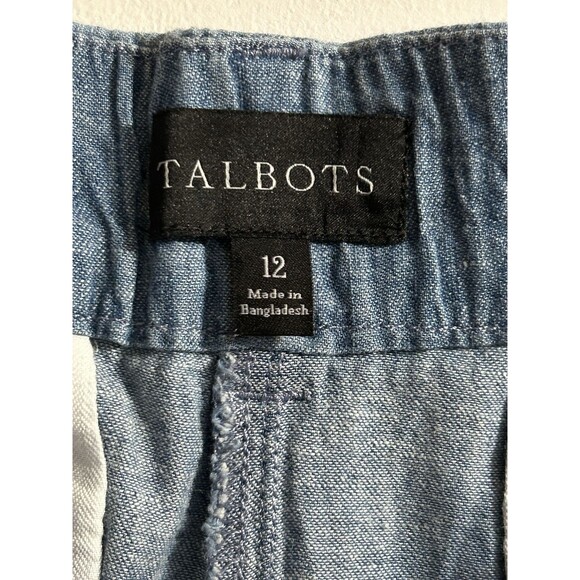 Talbots Linen Blend Shorts Blue 5 1/2 Inch Inseam Women’s 12  - Picture 4 of 10